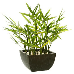 Plante Artificielle en Pot Bambou 35cm Noir