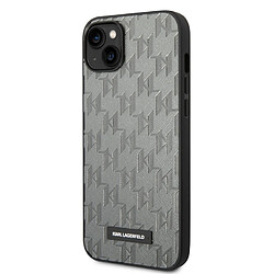 Karl Lagerfeld Coque arrière rigide pour iPhone 14 Plus - Logo Gris