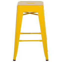 Acheter Beliani Tabouret de bar Set de 2 Métal Jaune CABRILLO