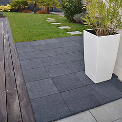 Technoflex Dalle de jardin amortissante grise 50 x 50 cm Lot de 10.