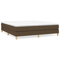 vidaXL Sommier à lattes de lit avec matelas Marron foncé 180x200 cm