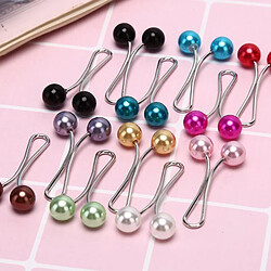 12X Broches Pins Hijab Écharpe Perle Épingle De Sécurité Pull Châle Clips Gris pas cher