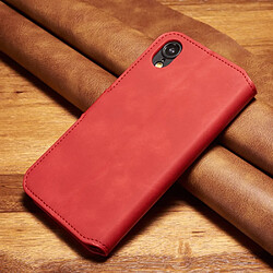 Etui en PU style rétro couleur rouge pour votre Apple iPhone XR