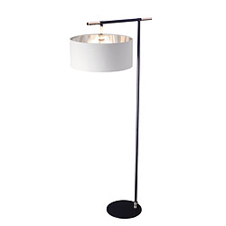 Elstead Lighting Lampadaire avec abat-jour, noir, nickel poli