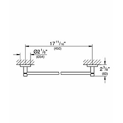 GROHE Barre Porte-Serviettes Essentials 40688DC1 (Import Allemagne), Chrome