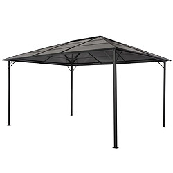 vidaXL Tonnelle avec toit Aluminium 4x3x2,6 m Noir