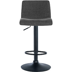 Avis Decoshop26 Lot de 2 tabourets de bar design simple avec repose-pieds en tissu gris foncé pieds en métal noir 10_0004052