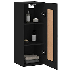 Avis vidaXL Armoire murale noir 34,5x34x90 cm bois d'ingénierie