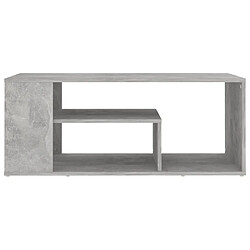 Avis vidaXL Table basse gris béton 100x50x40 cm bois d'ingénierie