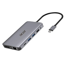 Station d accueil Hub USB Type C 12 en 1 Acer HP.DSCAB.009 Argent