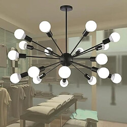 Stoex 18 Tête Plafonnier Industriel Lustre E27 Chandelier Abat-jour Plafond Luminaire Lampe