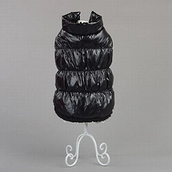 Pet Dog Puppy Cat Chaud Rembourré Coat Down Jacket Vest Vêtements Apparel Noir L