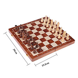 Avis Jeu D'échecs En Bois De Voyage En Bois Pliant 39x39cm Avec étui De Rangement