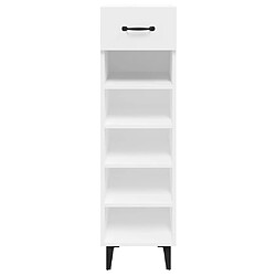 Avis vidaXL Armoire à chaussures blanc 30x35x105 cm bois d'ingénierie