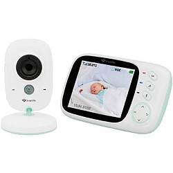 Truelife NannyCam H32 Babyphone Connecté 3.2" LCD Capteur de Température mbiante Blanc 