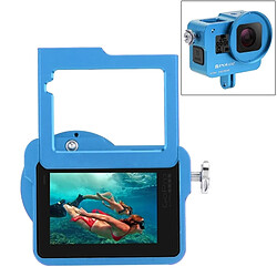 Wewoo Pour GoPro HERO6 / 5 bleu boîtier Shell CNC alliage d'aluminium Cage de protection avec cadre d'assurance et lentille UV 52mm 