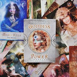 Universal Déesse Power Deck Deck All English Cosmic Divination Board Game(blanche) 