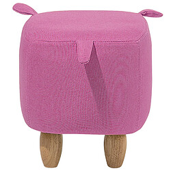 Beliani Tabouret enfant en tissu rose PIGGY pas cher