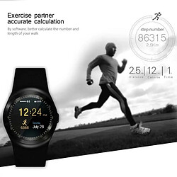 Wewoo Montre connectée Round Nano Carte SIM Fitness Tracker Smartband Smart Watch, avec WhatsApp Facebook, Podomètre de soutien / Moniteur de sommeil / Contrôle de la musique / Caméra distante / Rappel sédentaire Bleu pas cher