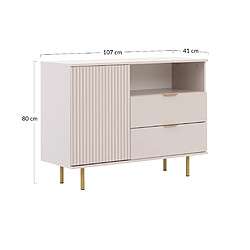 Bestmobilier Monica - buffet - beige - 107 cm pas cher