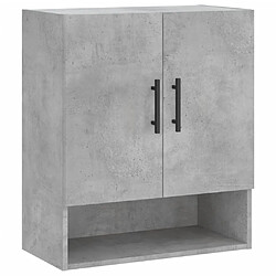 Maison Chic Armoire murale,Meuble de Rangement pour salon,cuisine gris béton 60x31x70 cm bois d'ingénierie -MN98962