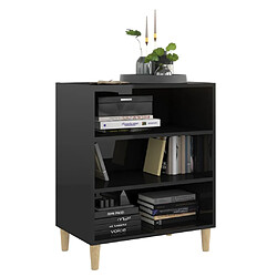 Avis Maison Chic Buffet,Meuble de Rangement,commode pour salon,Cuisine Noir brillant 57x35x70 cm Aggloméré -MN41877