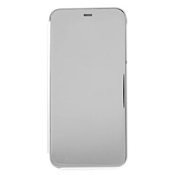 Etui en PU surface de rétroviseur de fenêtre argent pour votre Samsung Galaxy J4 Plus 