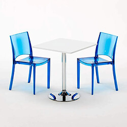 Avis Grand Soleil Table carré et Ronde avec 2 chaises colo