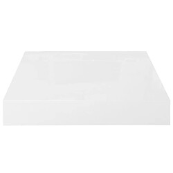 Avis vidaXL Étagère murale flottante Blanc brillant 23x23,5x3,8 cm MDF