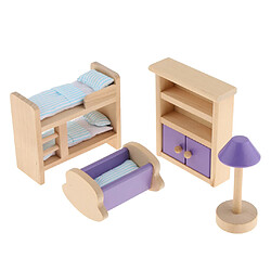 enfants prétendre jeu de rôle en bois jouet dollhouse meubles ensemble - chambre d'enfants