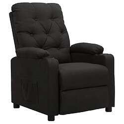 vidaXL Fauteuil inclinable Noir Tissu