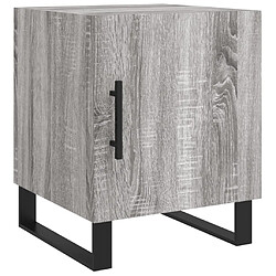 Maison Chic Table de chevet,Table de nuit,Table d'appoint pour salon sonoma gris 40x40x50 cm bois d'ingénierie -MN38537