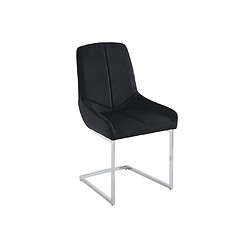 Acheter Vente-Unique Lot de 2 chaises en velours et métal - Noir - BERLONA