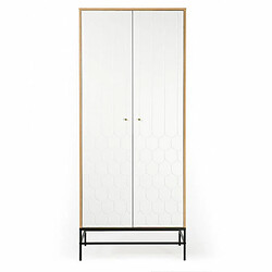 Paris Prix Armoire 2 Portes Design Lia 190cm Blanc