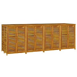 Helloshop26 Coffre boîte meuble de jardin rangement 280 x 87 x 104 cm bois massif d'acacia 02_0013027