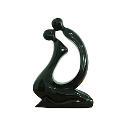 Vente-Unique Grande statue CHLOE en résine noire - L32 x P12 x H47 cm 