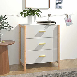 Maison Chic Buffet,Meuble de Rangement,commode pour salon,Cuisine Blanc 62x38x70 cm Bois d'ingénierie -MN88030