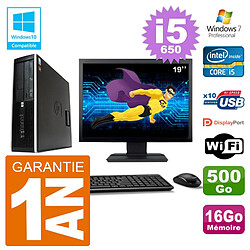 PC HP Compaq 8100 SFF Ecran 19" i5-650 RAM 16Go Disque 500Go Graveur DVD Wifi W7 · Occasion 