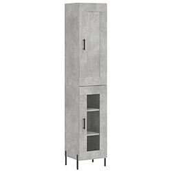 vidaXL Buffet haut Gris béton 34,5x34x180 cm Bois d'ingénierie