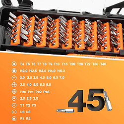 Acheter Jakemy Kit Tournevis avec 45 Embouts Magnétiques Boîte de Rangement JM-6124 Noir