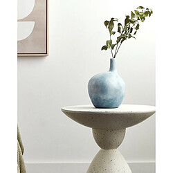 Beliani Terre cuite Vase décoratif 26 cm Bleu BENTONG