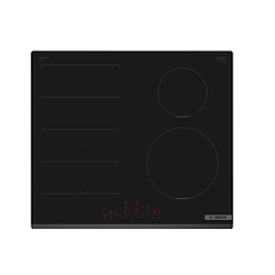 Table de cuisson à induction 60cm 4 foyers 7400w noir - PIX631HC1E - BOSCH