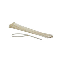 Perel Jeu de serre-c,bles en nylon - 8.8 x 610 mm - blanc (50 pcs) 