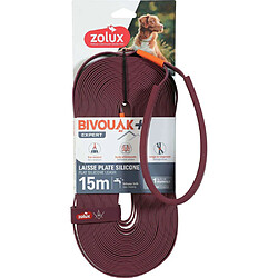 ZOLUX Longe plate en silicone rouge Bivouak 15 m. Longe plate en silicone rouge Bivouak 15 m