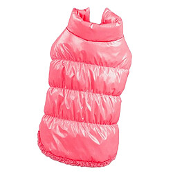 Pet Dog Puppy Cat Chaud Rembourré Coat Down Jacket Vest Vêtements Apparel Rose M