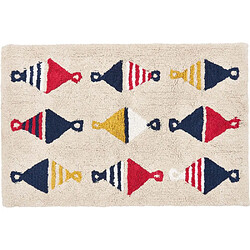 BATELA Tapis de bain en coton bouée 91 x 61 cm. Tapis de bain en coton bouée 91 x 61 cm