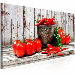 Paris Prix Tableau Imprimé Red Vegetables Wood Narrow 45 x 135 cm 