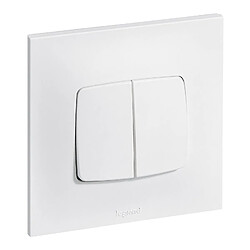 Legrand Double interrupteur ou va-et-vient Neptune 10A - blanc