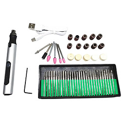 Acheter Nail Drill KIt Lime électrique Bits Broyeur De Machine Portable 53PCS Argent