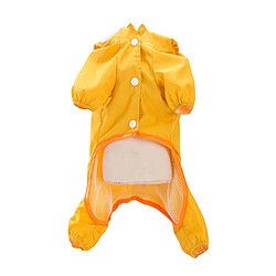 Chien De Compagnie Chiot Imperméable Manteau De Pluie à Capuche Veste Imperméable Vêtements De Pluie Jaune L